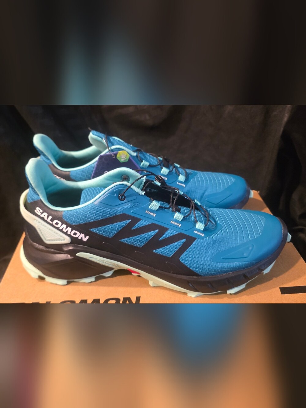 Salomon Supercross 4 Trail Shoes Harbor Blue Black Women Size 11 NWB